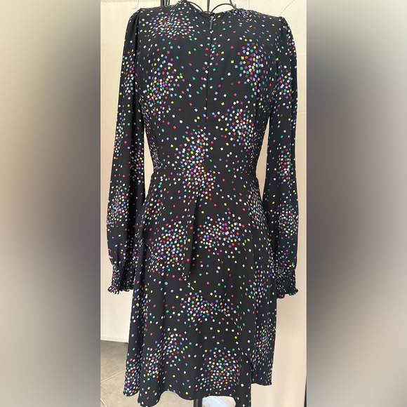 Kate Spade Confetti Print Smocked Dress, Preowned In Excellent Condition Size 4. - Picture 6 of 7